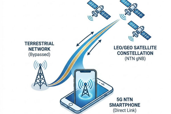 Mobile phone directly connects to satellite